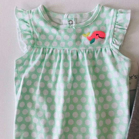 Baby Girl Whale Bodysuit & Pant Set Outfit Clothes - Picture 2 of 3